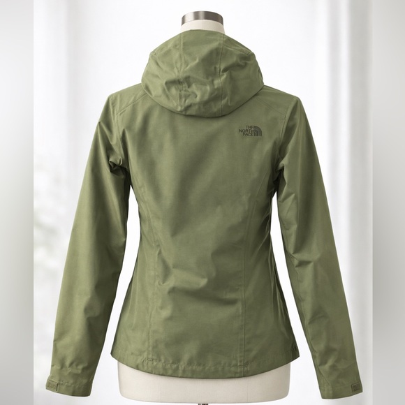 The North Face Women’s Resolve Hooded Waterproof Jacket – Olive – Extra Small - Picture 3 of 4